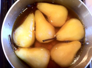 Saffron Pears Cooking