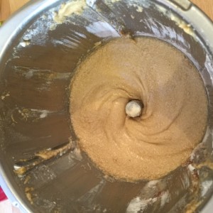 Carame; cupcake batter in the Thermomix