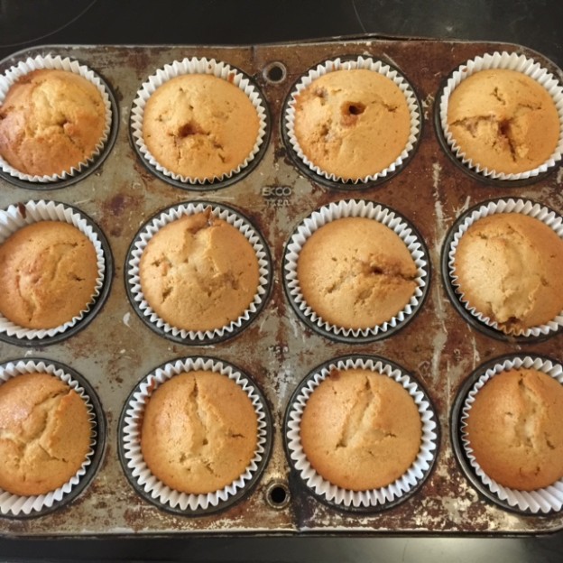 Just from the oven caramel cupcakes