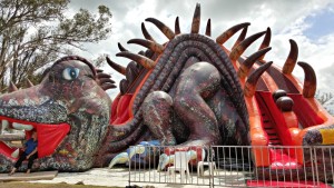 Dragon bouncy castle at Luddenham Show