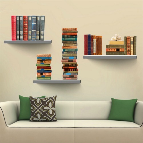 Book mural removable wall stickers