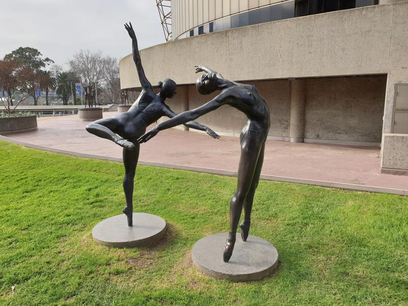 Ballerina sculpture outside the Arts Centre, Melbourne.
